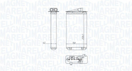 HEATER RADIATOR MAGNETI MARELLI 350218417000