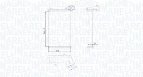 Радиатор печки MAGNETI MARELLI 350218422000