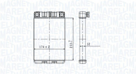 Радиатор печки MAGNETI MARELLI 350218428000