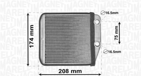 HEATER RADIATOR MAGNETI MARELLI 350218444000