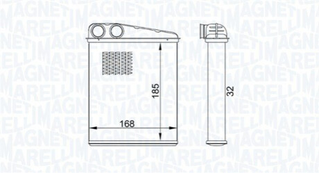 HEATER RADIATOR MAGNETI MARELLI 350218457000