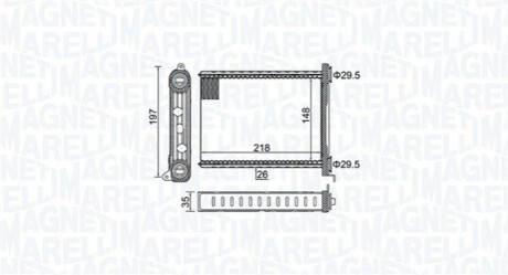 Радіатор пічки Renault Trafic/Opel Vivaro 1.6 dCi 14- MAGNETI MARELLI 350218464000