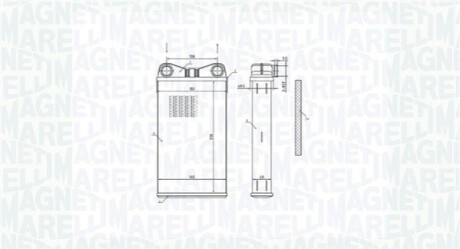 Теплообменник, отопление салона MAGNETI MARELLI 350218472000