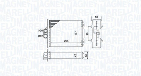 Радіатор пічки MAGNETI MARELLI 350218482000