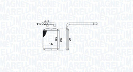 HEATER RADIATOR MAGNETI MARELLI 350218496000