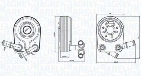 МАСЛООХОЛОДЖУВАЧ ALFA ROMEO 147 1.9D 01- MAGNETI MARELLI 350300000100