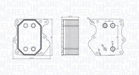 МАСЛООХОЛОДЖУВАЧ CITROEN JUMPER 2.2HDI 06- MAGNETI MARELLI 350300000500