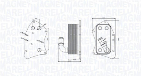 МАСЛООХОЛОДЖУВАЧ OPEL MERIVA 1.7CDTI 03- MAGNETI MARELLI 350300002300