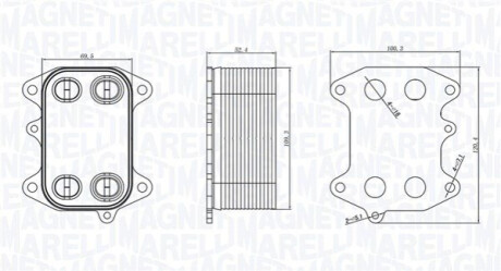 Масляний охолоджувач MAGNETI MARELLI 350300003300