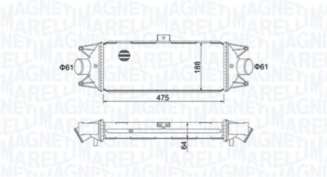 Intercooler IVECO DAILY III MAGNETI MARELLI 351319204010 (фото 1)