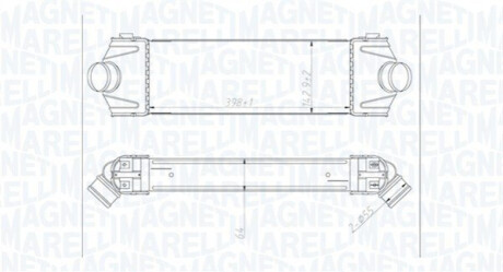 Радіатор інтеркулера Ford Transit 2.4DI 00- MAGNETI MARELLI 351319204320