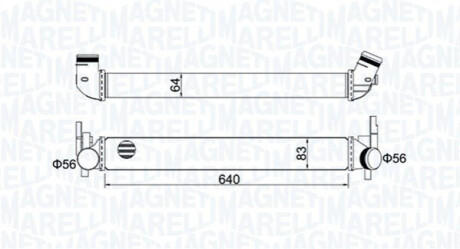 Радіатор інтеркулера Skoda Roomster/Fabia 08- MAGNETI MARELLI 351319204410