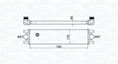 Intercooler OPEL/RENAULT MOVANO, MASTER II MAGNETI MARELLI 351319204790