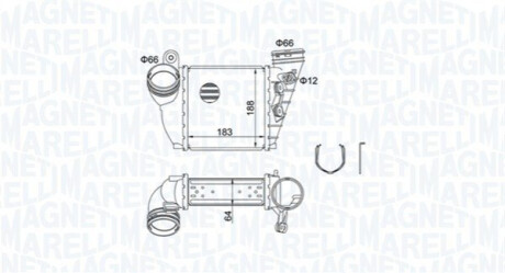 Радіатор інтеркулера Skoda Fabia/Roomster 99- MAGNETI MARELLI 351319204870