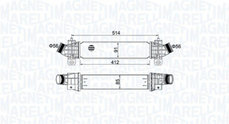 Intercooler FORD MONDEO III MAGNETI MARELLI 351319204970