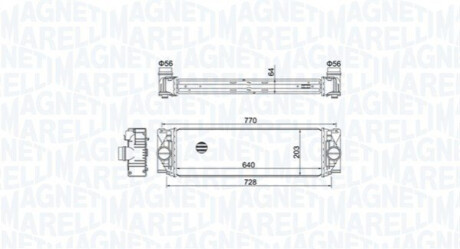 Intercooler MERCEDES/VW SPRINTER, CRAFTER MAGNETI MARELLI 351319205050