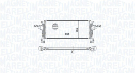 ChЕ‚odnica powietrza dolotowego pasuje do: OPEL ASTRA J, ASTRA J GTC, ZAFIRA C 1.4-1.6D 12.09- MAGNETI MARELLI 351319205070 (фото 1)