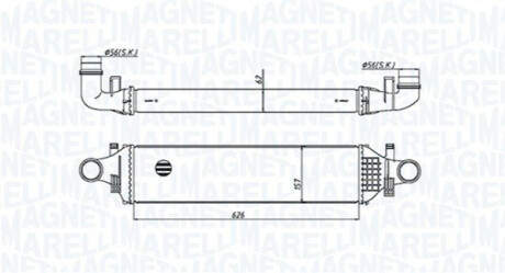 Intercooler, charger MAGNETI MARELLI 351319205420