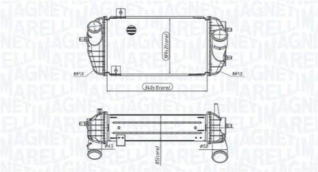 ChЕ‚odnica powietrza dolotowego pasuje do: HYUNDAI TUCSON, TUCSON/SUV 1.6 06.15- MAGNETI MARELLI 351319205770