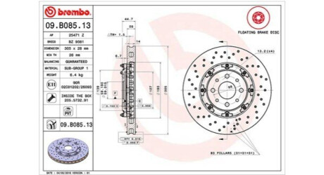 TARCZA HAM. ABARTH MAGNETI MARELLI 360406129603