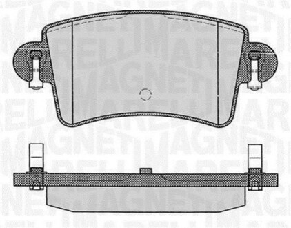 Колодки гальмівні дискові, комплект MAGNETI MARELLI 363916060365