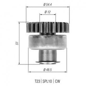 Ведущая шестерня, стартер MAGNETI MARELLI 940113020328