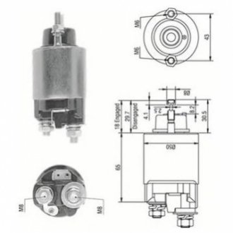 Тяговое реле, стартер MAGNETI MARELLI 940113050233