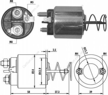 Тяговое реле, стартер MAGNETI MARELLI 940113050371