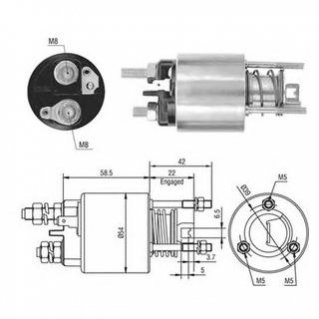 Тяговое реле, стартер MAGNETI MARELLI 940113050384