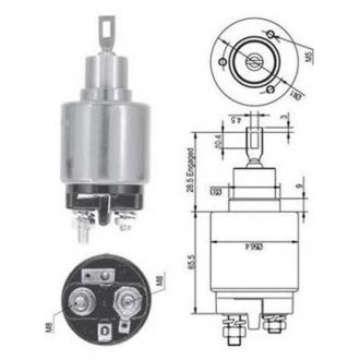 Втягивающее реле стартера VW OPEL SEAT SKODA [940113050126] MAGNETI MARELLI AME0126 (фото 1)