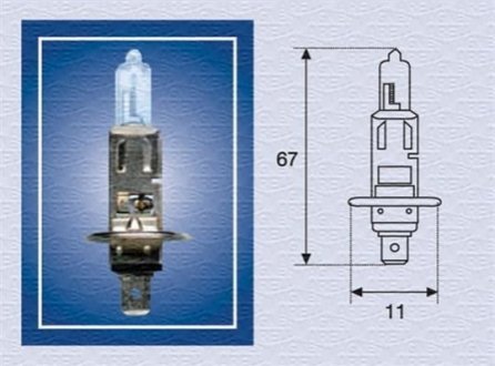 Лампа H1 MAGNETI MARELLI H112 (фото 1)