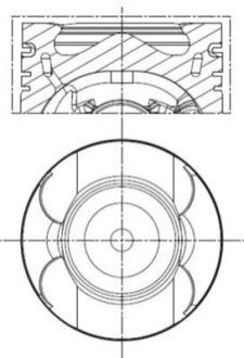 Поршень MERCEDES 83.25mm OM651 \'\'09>> MAHLE / KNECHT 001PI00133001 (фото 1)