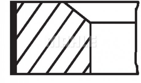 Кольца поршневые MAHLE / KNECHT 01020N1 (фото 1)