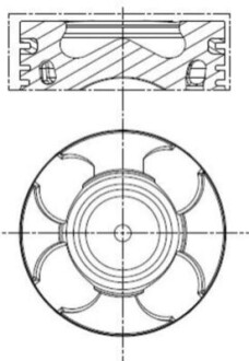 Поршень з кільцями RENAULT 70,00 1.3 D Multijet 199 A3.000,263 A2.000 (Mahle) MAHLE / KNECHT 011 PI 00100 001