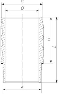 Гільза Ø127*ø140*ø151Mm L-271.1Mm Scania 114/124/164 Dc9/dc11/dc12/dsc12/ Dt12/dc16 (Без Резинок) MAHLE / KNECHT 061 WN 26 00