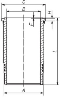 Гільза Ø120*ø134.92*ø147.3Mm L-261Mm H-9.38Mm Renault C/fr1/major/manager/pr/tracer Midr06.20.45A2-Mipr06.20.45A3 >1983 MAHLE / KNECHT 209 WN 17 01