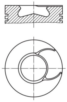 Поршень Ø130Mm Daf Euro 3 Xe250-390 C4V MAHLE / KNECHT 213 67 00 (фото 1)