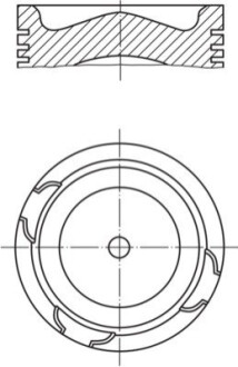 Поршень Ø130Mm Daf Xe 355/390 C1 85.480/95.480/95.530 Euro 3 MAHLE / KNECHT 213 69 00 (фото 1)