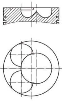 Поршень к-т MAHLE / KNECHT 227 44 00 (фото 1)