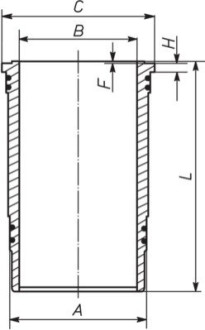 Гільза Ø128*144.5*ø153.8Mm L-270Mm H-10.27Mm Man Tga D2865/d2866/d2876 Lf/loh/luh MAHLE / KNECHT 227 WN 42 01