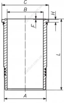 Tuleja cylindra (115mm) pasuje do: LIEBHERR MAHLE / KNECHT 439 WN 01 01