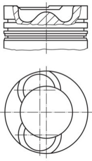 Поршень Ф 102 Midr.06.02.26 MAHLE / KNECHT 592 44 00