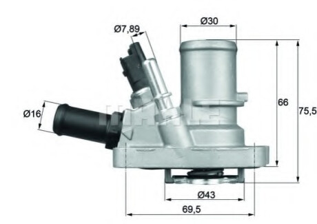 Termostat MAHLE / KNECHT 70808599