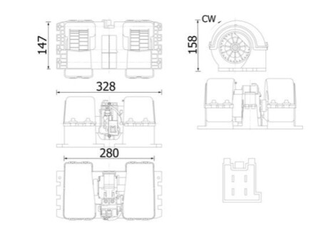 Вентилятор салону MAHLE / KNECHT AB 38 000S