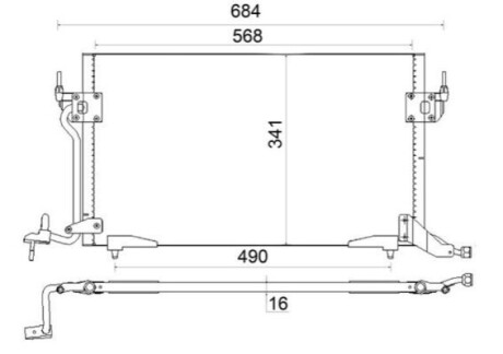 КОНДЕНСАТОР MAHLE / KNECHT AC182001S