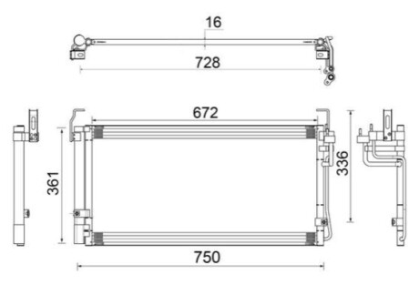 КОНДЕНСАТОР MAHLE / KNECHT AC265000S