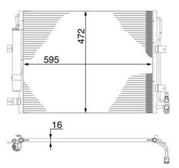 Радiатор кондицiонера MAHLE / KNECHT AC 273 000S