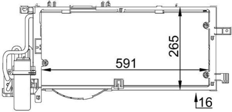 Конденсатор, система кондиціонування повітря MAHLE / KNECHT AC309001S