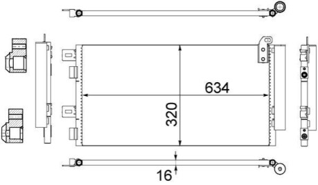 Радіатор кондиціонера MINI COOPER 01-07 MAHLE / KNECHT AC312001S