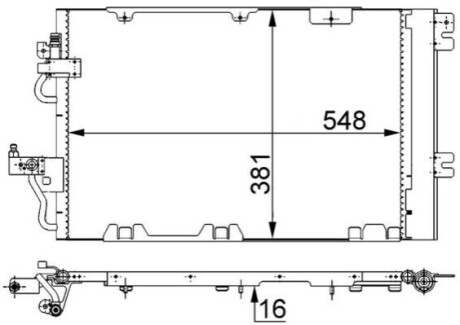 Радiатор кондицiонера MAHLE / KNECHT AC 375 000S